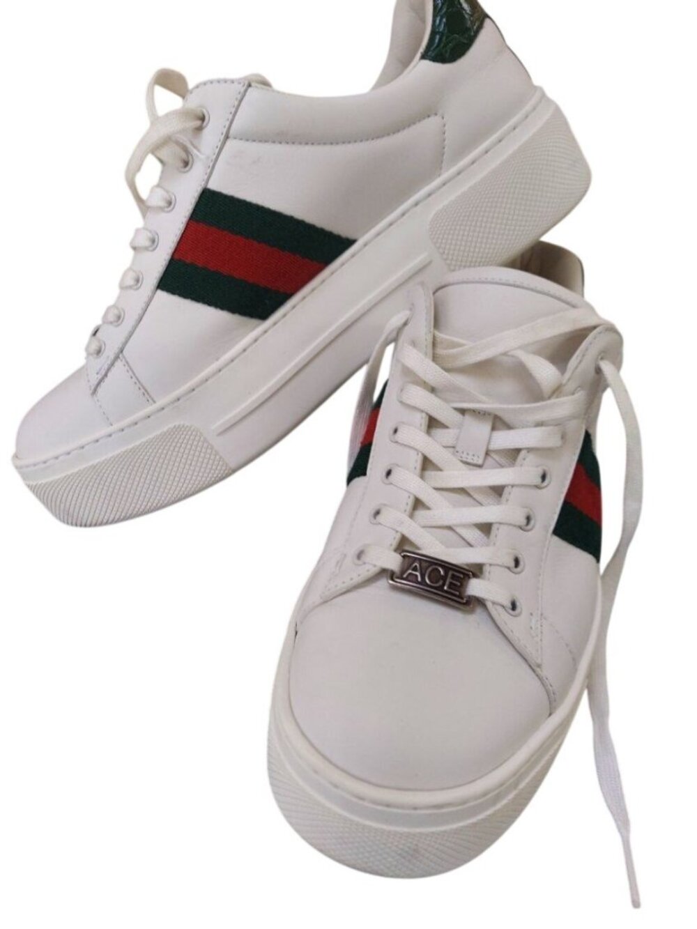 Gucci Ace Sneakers White Womens Size 9 Mens Size 6-6.5